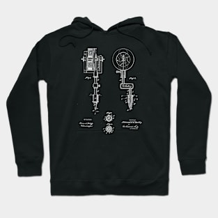 Tattooing Machine Vintage Patent Drawing Hoodie